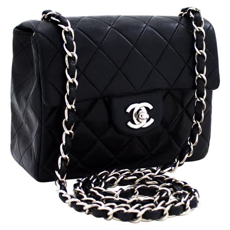 chanel black tote bag price|black chanel bag silver chain.